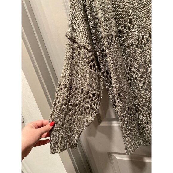 NWOT Open Weave Cardigan – Women’s XXL Olive-Grey - Picture 2 of 5